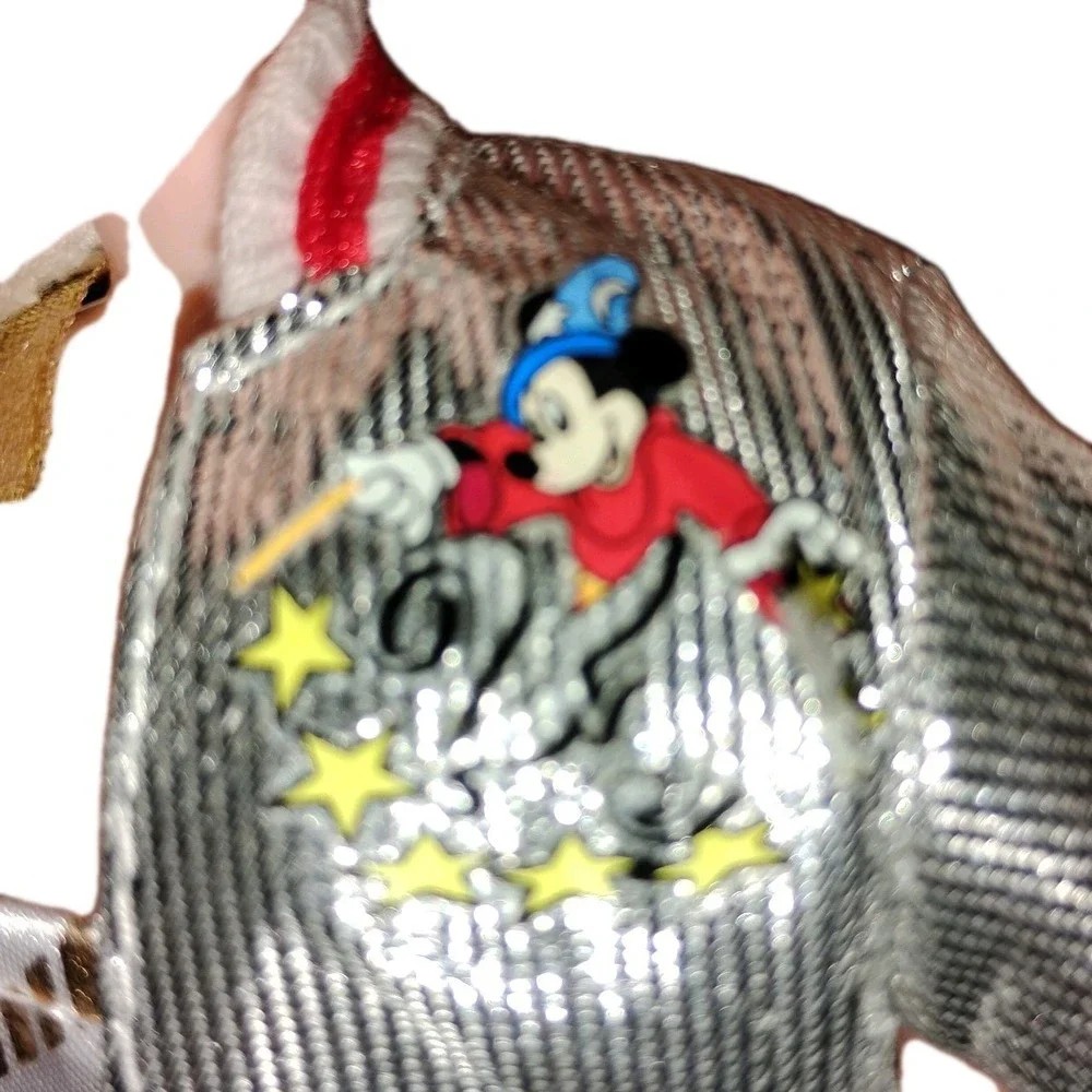 BARBIE Doll Jacket 1996 Walt Disney World 25th Anniversary #231 Silver Red Strip